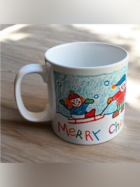 Russ Berrie Collectible - Merry Christmas to my Teacher ceramic mug - Vintage